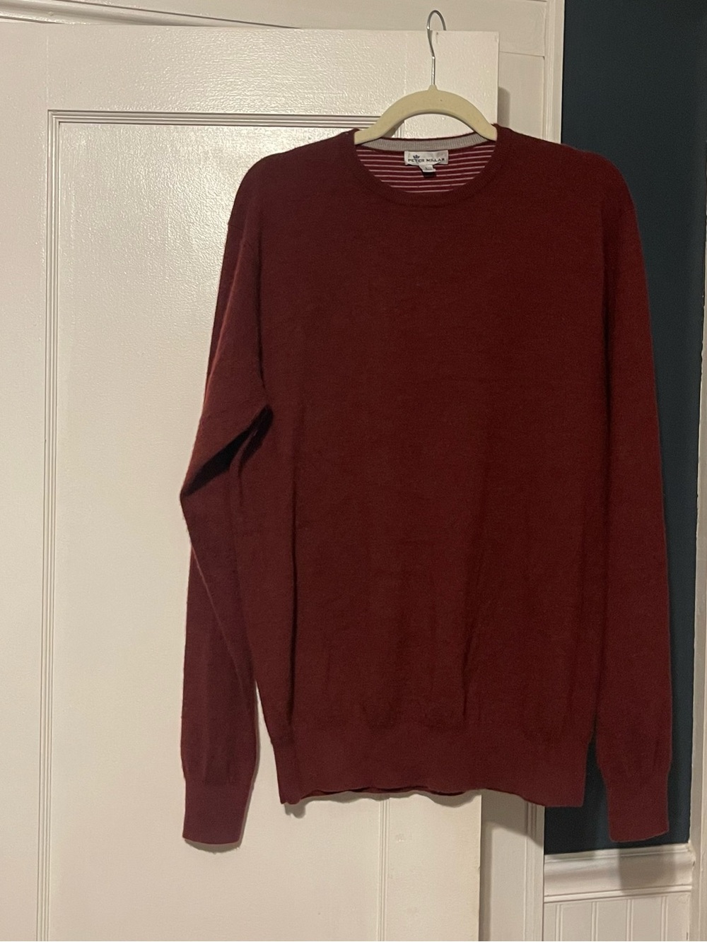 Peter Millar Cashmere Blend Burgundy Sweater Men’s Large
